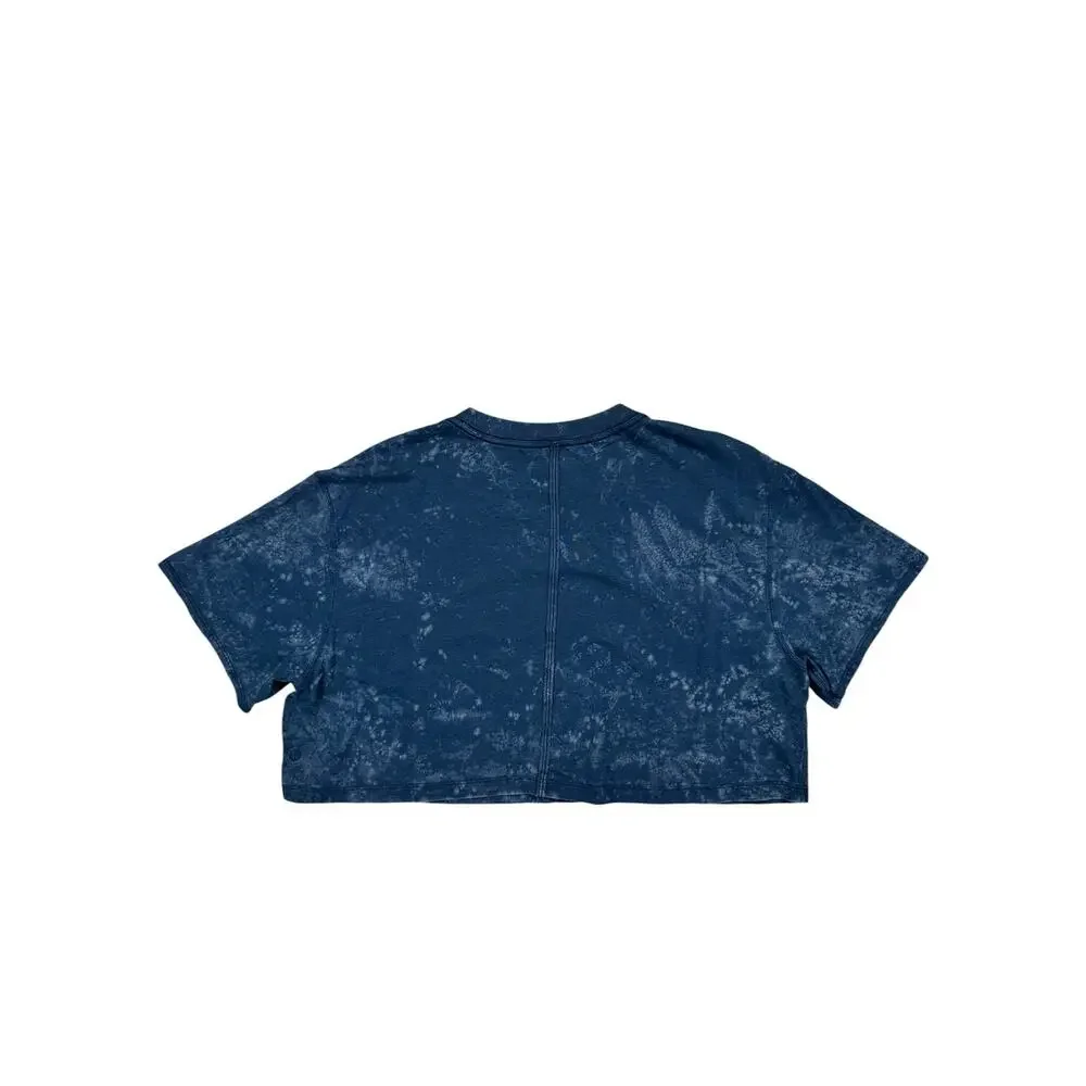 Lululemon All Yours Cropped Tee Vintage Washed Navy — Size 8